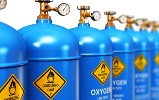 oxygen gas bottle